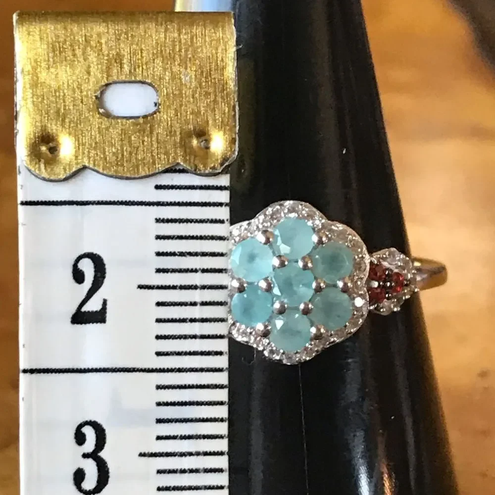 Natural Grandidierite Sterling Silver Ring Size 9